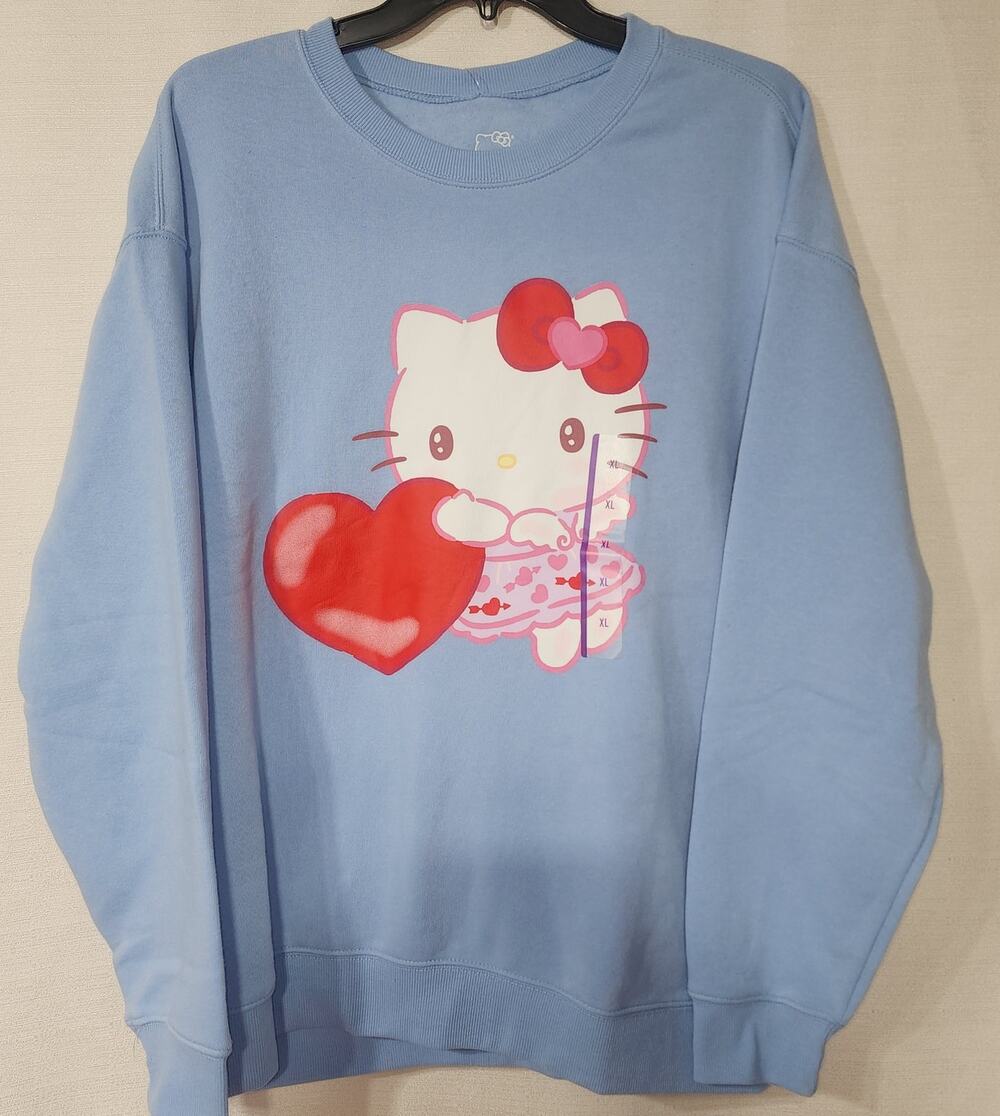 Hello kitty valentine sweatshirt women's graphic XL